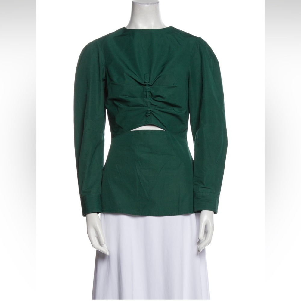Derek Lam Crew Neck Long Sleeve Blouse